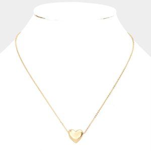 Women's Metal Heart Pendant Necklace Jewelry